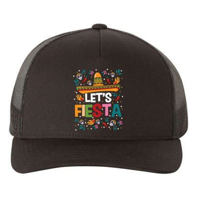 LetS Fiesta Cinco De Mayo Mexican Theme Party Guitar Lover Yupoong Adult 5-Panel Trucker Hat