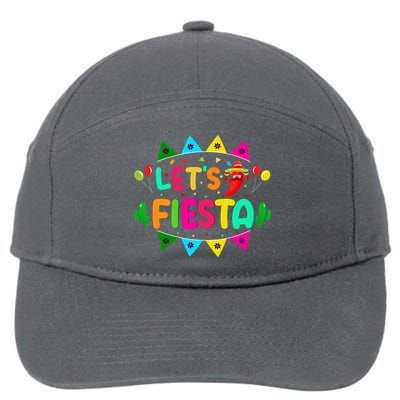 Let's Fiesta Cinco De Mayo Gift 7-Panel Snapback Hat