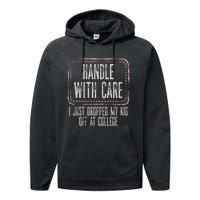 Leaving For College For Mom From Son Daughter Empty Nest Performance Fleece Hoodie