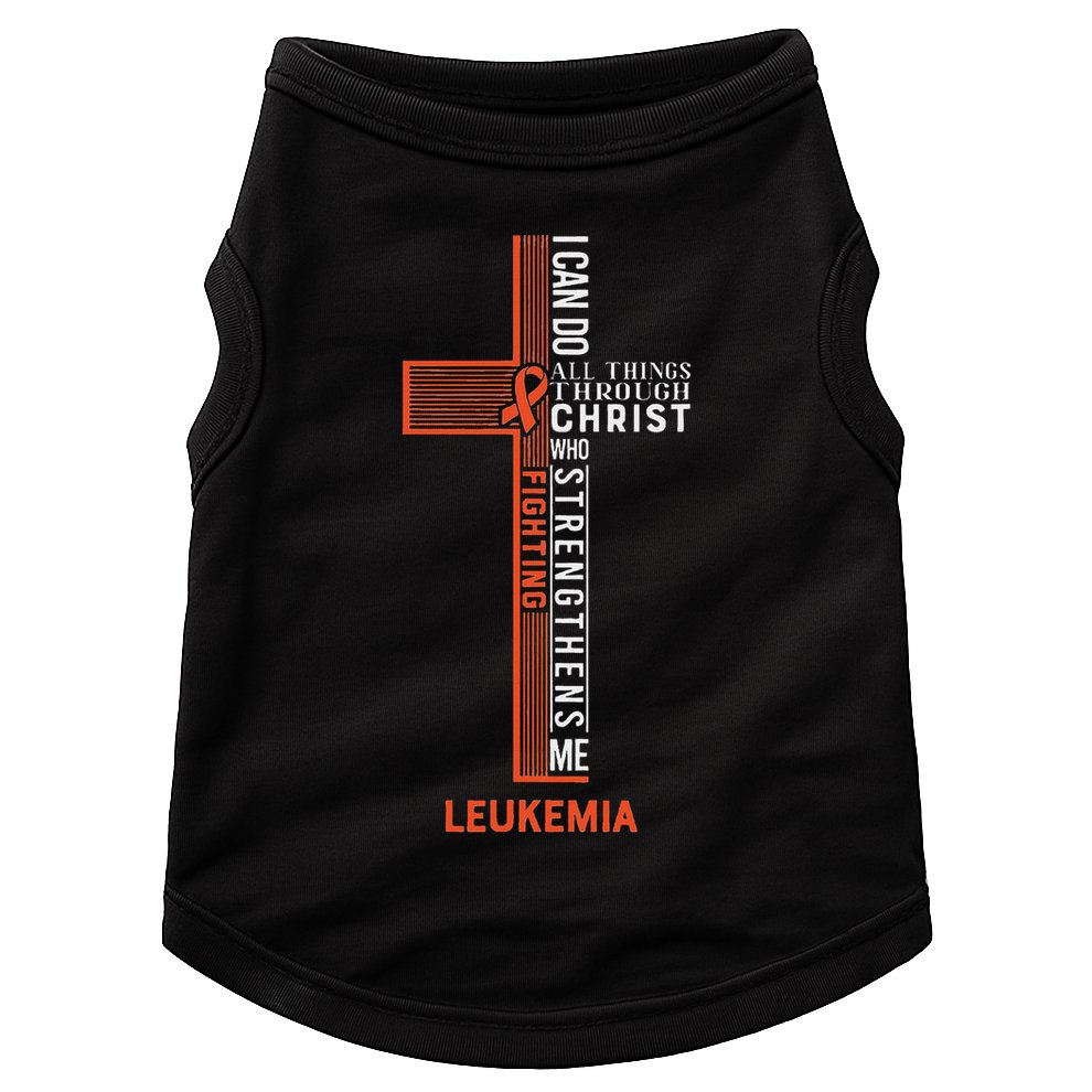 Leukemia Fight Cancer Ribbon Doggie Tank