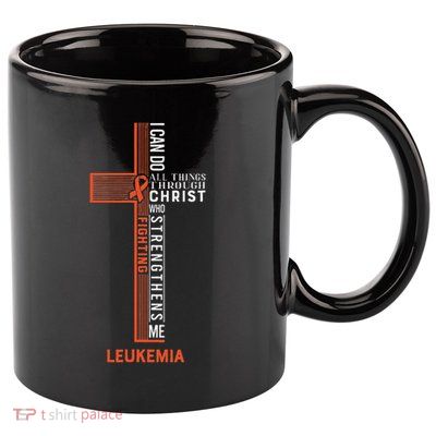 Leukemia Fight Cancer Ribbon 11oz C Handle Ceramic Mug