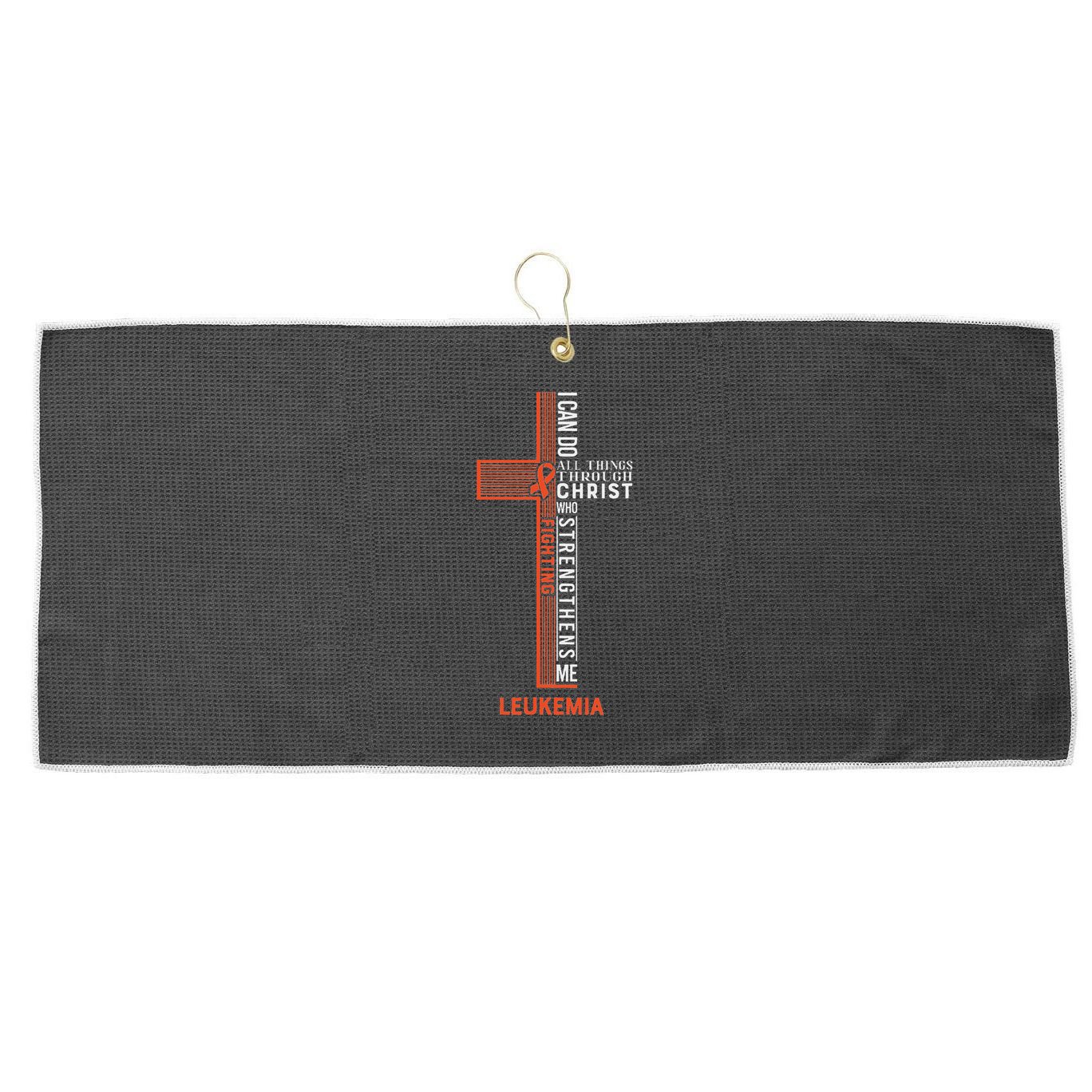 Leukemia Fight Cancer Ribbon Large Microfiber Waffle Golf Towel