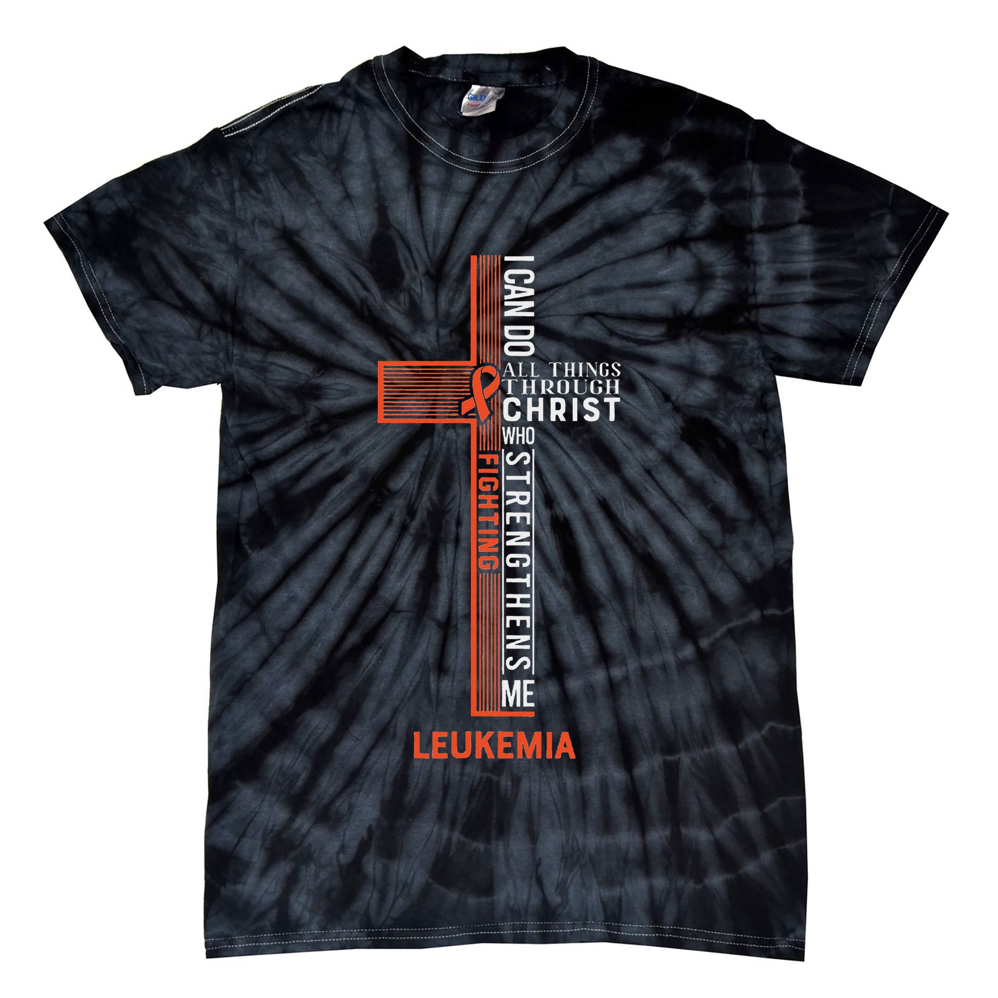 Leukemia Fight Cancer Ribbon Tie-Dye T-Shirt