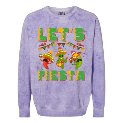 LET’S FIESTA CINCO DE MAYO T Colorblast Crewneck Sweatshirt