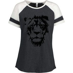 Lion Face. Cool Zoo Animals Zoo Keeper Enza Ladies Jersey Colorblock Tee