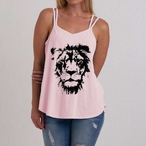 Lion Face. Cool Zoo Animals Zoo Keeper Women's Strappy Tank