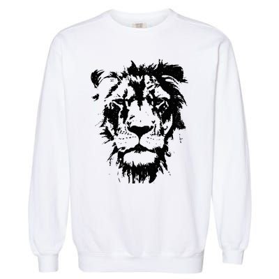 Lion Face. Cool Zoo Animals Zoo Keeper Garment-Dyed Sweatshirt