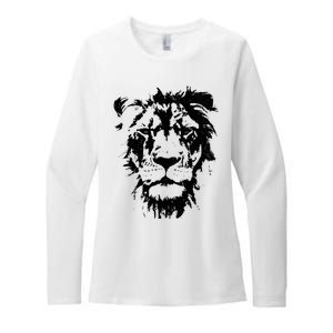 Lion Face. Cool Zoo Animals Zoo Keeper Womens CVC Long Sleeve Shirt