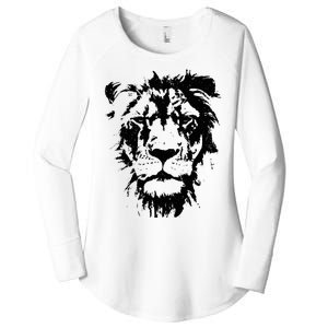 Lion Face. Cool Zoo Animals Zoo Keeper Women's Perfect Tri Tunic Long Sleeve Shirt