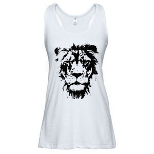 Lion Face. Cool Zoo Animals Zoo Keeper Ladies Essential Flowy Tank