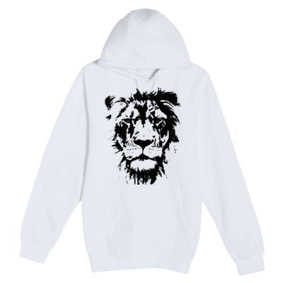 Lion Face. Cool Zoo Animals Zoo Keeper Premium Pullover Hoodie