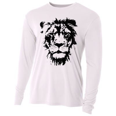 Lion Face. Cool Zoo Animals Zoo Keeper Cooling Performance Long Sleeve Crew