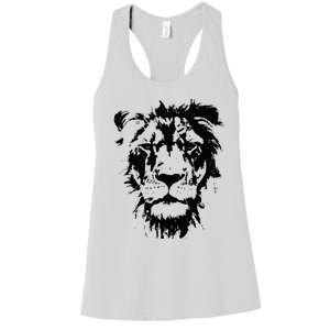 Lion Face. Cool Zoo Animals Zoo Keeper Women's Racerback Tank