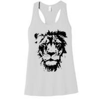 Lion Face. Cool Zoo Animals Zoo Keeper Women's Racerback Tank