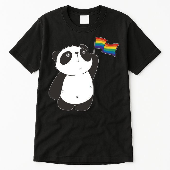 LGBTQ Flag Cute Panda Tall T-Shirt