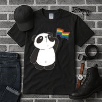 LGBTQ Flag Cute Panda Tall T-Shirt