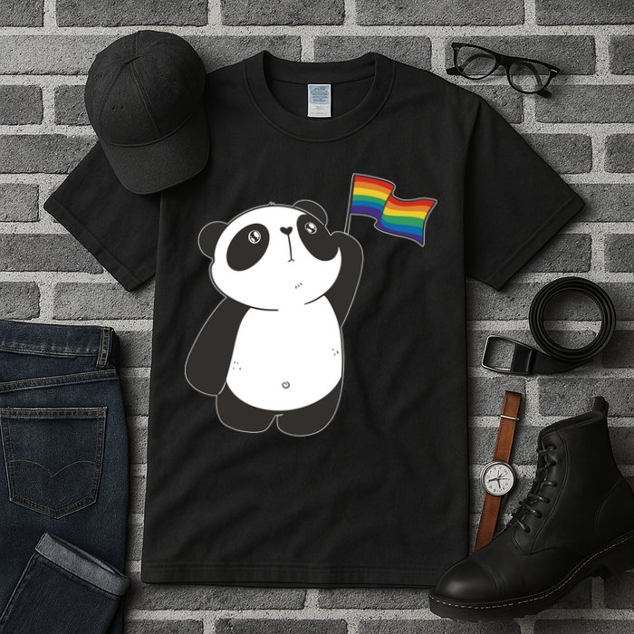 LGBTQ Flag Cute Panda Tall T-Shirt