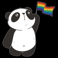 LGBTQ Flag Cute Panda Tall T-Shirt