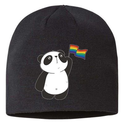LGBTQ Flag Cute Panda Sustainable Beanie