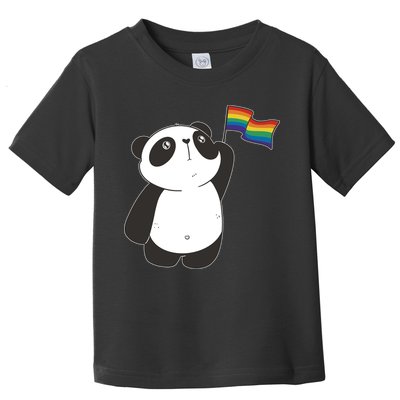 LGBTQ Flag Cute Panda Toddler T-Shirt