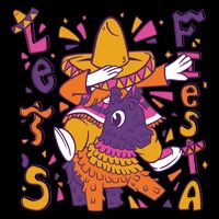 Let's Fiesta Cinco De Mayo Celebration Cooling Performance Crew T-Shirt