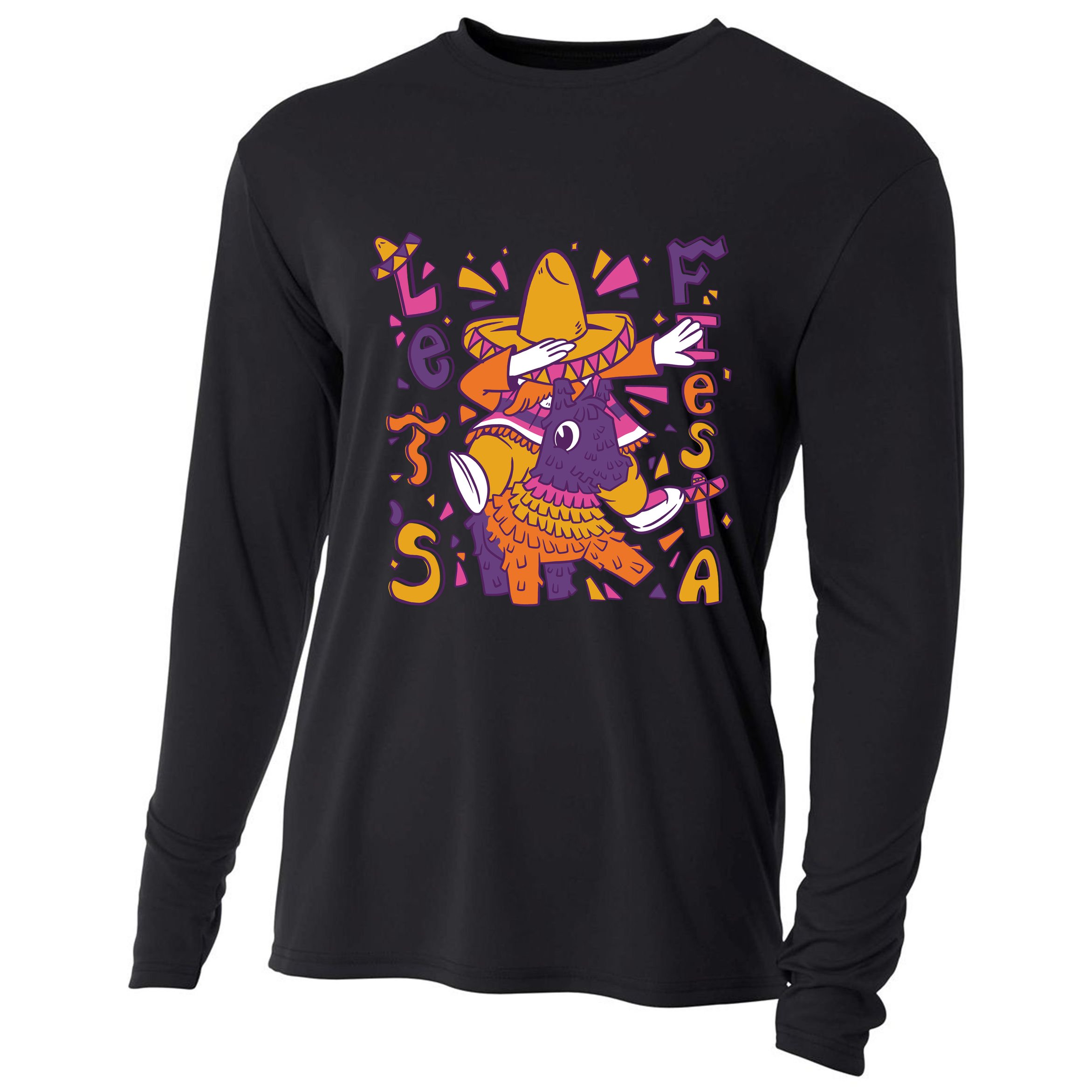 Let's Fiesta Cinco De Mayo Celebration Cooling Performance Long Sleeve Crew