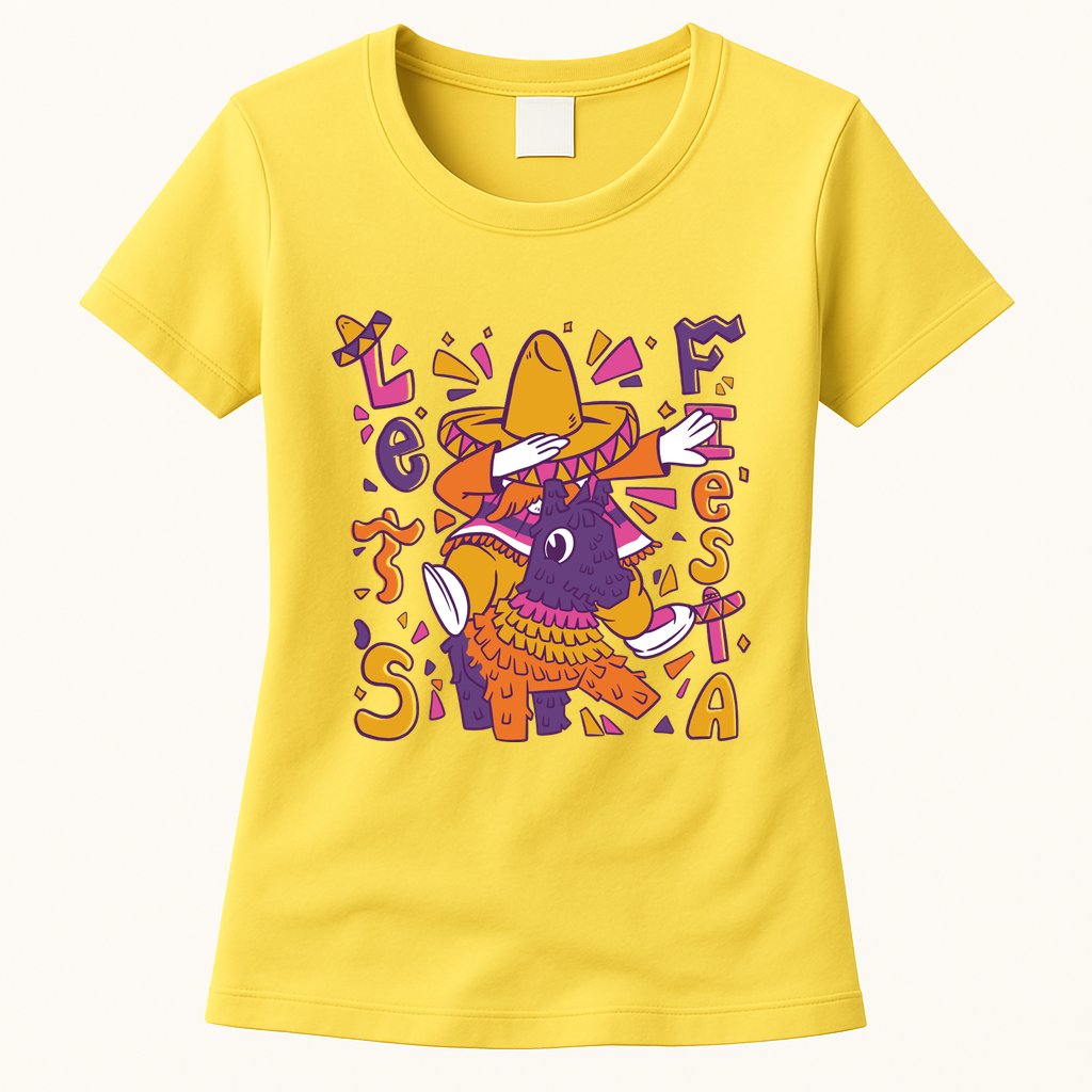 Let's Fiesta Cinco De Mayo Celebration Womens T-Shirt