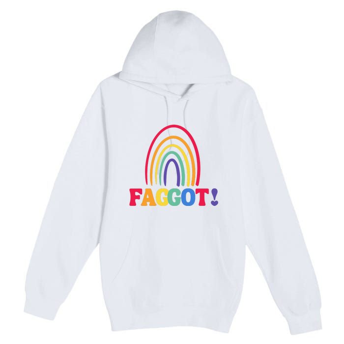 Lgbt Faggot Colorful Premium Pullover Hoodie