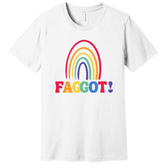 Lgbt Faggot Colorful Premium T-Shirt