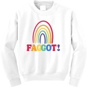 Lgbt Faggot Colorful Kids Sweatshirt