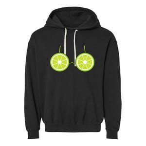 Lime Fruit Costume Fun and Festive Halloween Outfit Garment-Dyed Fleece Hoodie