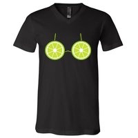 Lime Fruit Costume Fun and Festive Halloween Outfit V-Neck T-Shirt