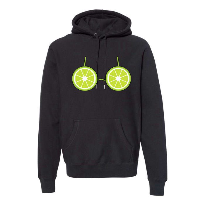 Lime Fruit Costume Fun and Festive Halloween Outfit Premium Hoodie