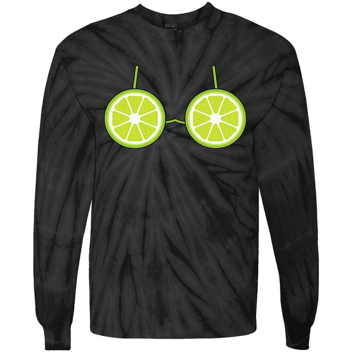 Lime Fruit Costume Fun and Festive Halloween Outfit Tie-Dye Long Sleeve Shirt