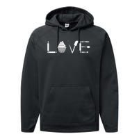 Love Funny Cupcake Baker Pastry Baking Gift Performance Fleece Hoodie