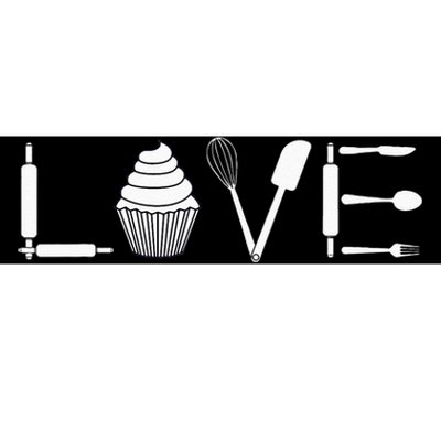 Love Funny Cupcake Baker Pastry Baking Gift Bumper Sticker