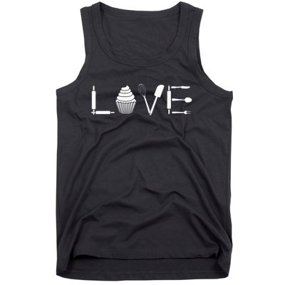 Love Funny Cupcake Baker Pastry Baking Gift Tank Top