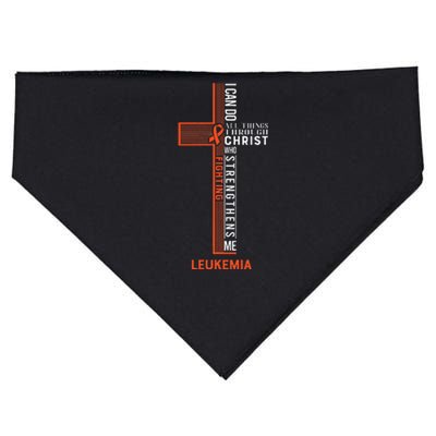 Leukemia Fight Cancer Ribbon USA-Made Doggie Bandana