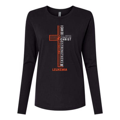 Leukemia Fight Cancer Ribbon Womens Cotton Relaxed Long Sleeve T-Shirt