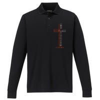 Leukemia Fight Cancer Ribbon Performance Long Sleeve Polo