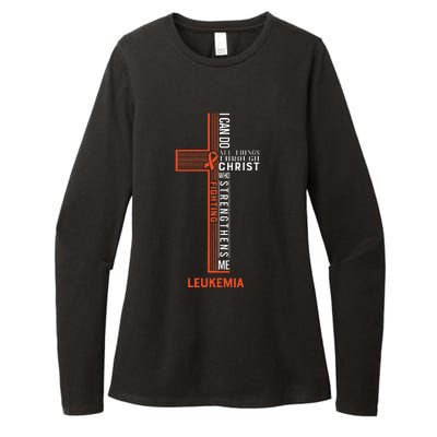 Leukemia Fight Cancer Ribbon Womens CVC Long Sleeve Shirt