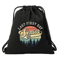 Last First Day Senior 2025 Class Of 2025 Back To School Drawstring Bag