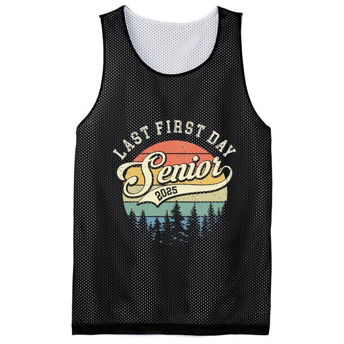 Last First Day Senior 2025 Class Of 2025 Back To School Mesh Reversible Basketball Jersey Tank