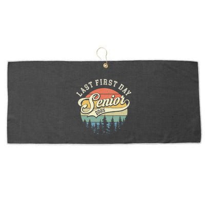 Last First Day Senior 2025 Class Of 2025 Back To School Large Microfiber Waffle Golf Towel