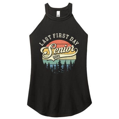 Last First Day Senior 2025 Class Of 2025 Back To School Women's Perfect Tri Rocker Tank