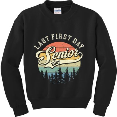 Last First Day Senior 2025 Class Of 2025 Back To School Kids Sweatshirt