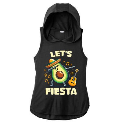 LetS Fiesta Dabbing Avocado Funny Cinco De Mayo Party Ladies PosiCharge Tri-Blend Wicking Draft Hoodie Tank