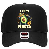 LetS Fiesta Dabbing Avocado Funny Cinco De Mayo Party High Crown Mesh Back Trucker Hat