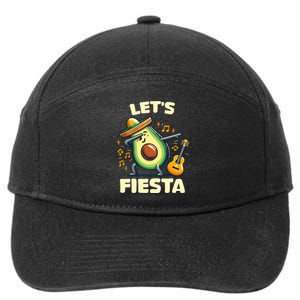 LetS Fiesta Dabbing Avocado Funny Cinco De Mayo Party 7-Panel Snapback Hat