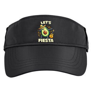 LetS Fiesta Dabbing Avocado Funny Cinco De Mayo Party Adult Drive Performance Visor